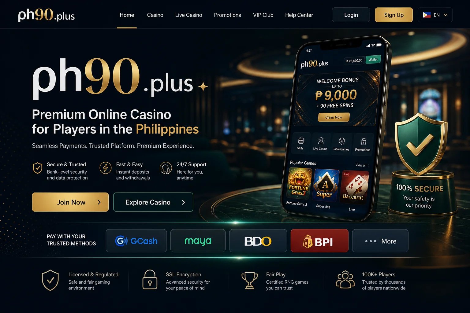ph90.plus | Online Casino Philippines with GCash, Maya, BDO, BPI & More 56 ph90 home 4